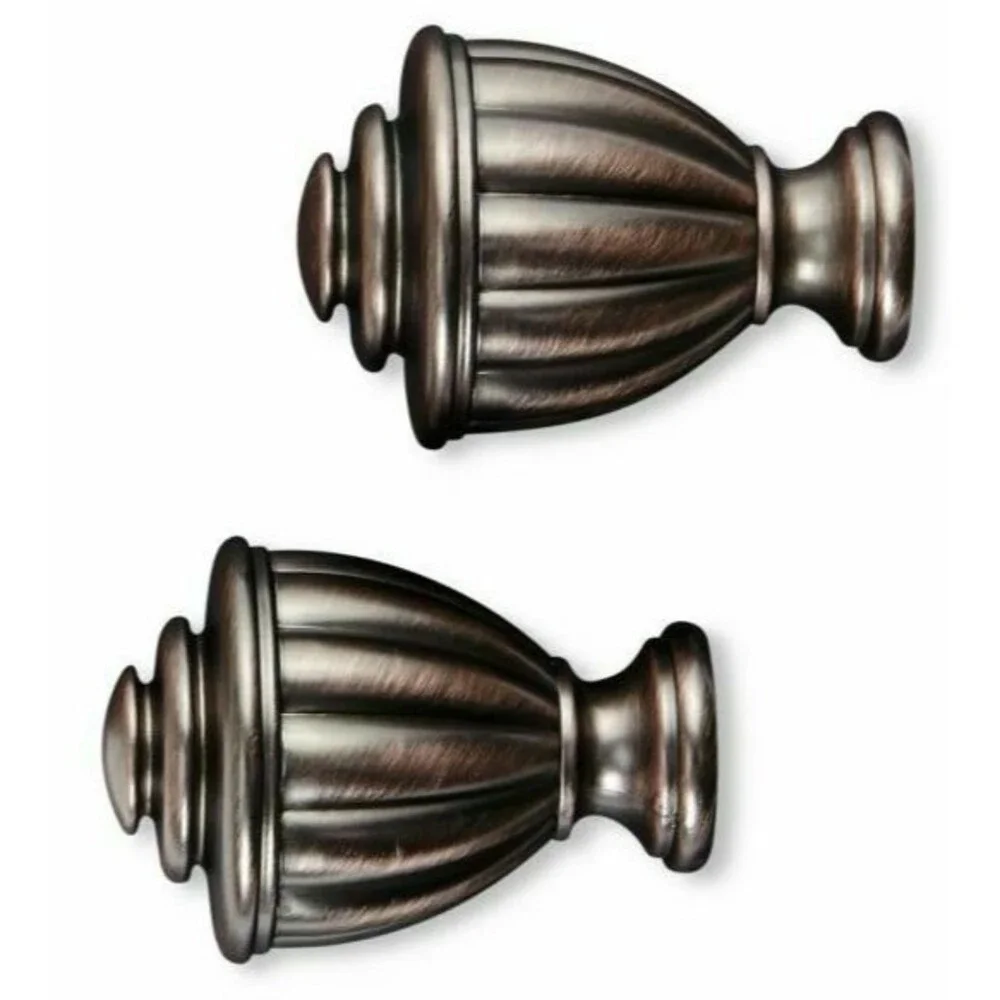 Cambria Elite Fluted Finials Oil Rubbed Bronze Fits 1.5